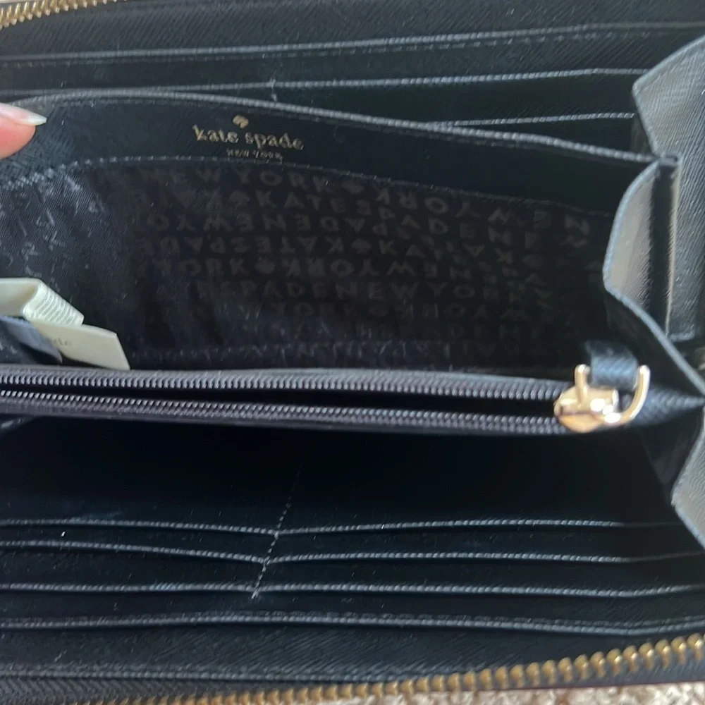 NWT! KATE SPADE Neda Newbury lane printed plaid red wallet.